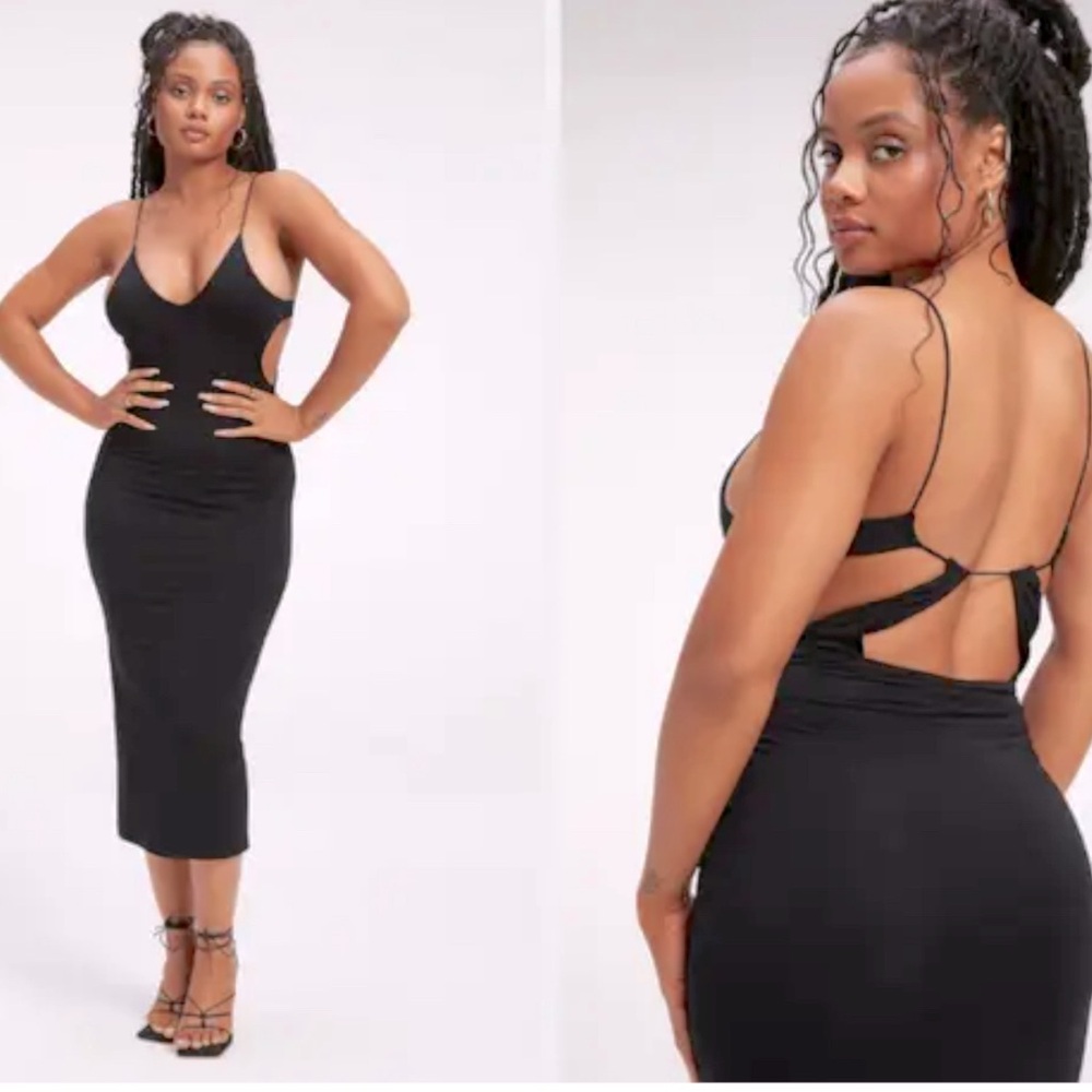 LAST CHANCE GOOD AMERICAN STRAPPY PLUNGE BACK DRESS Size 2 (Med)